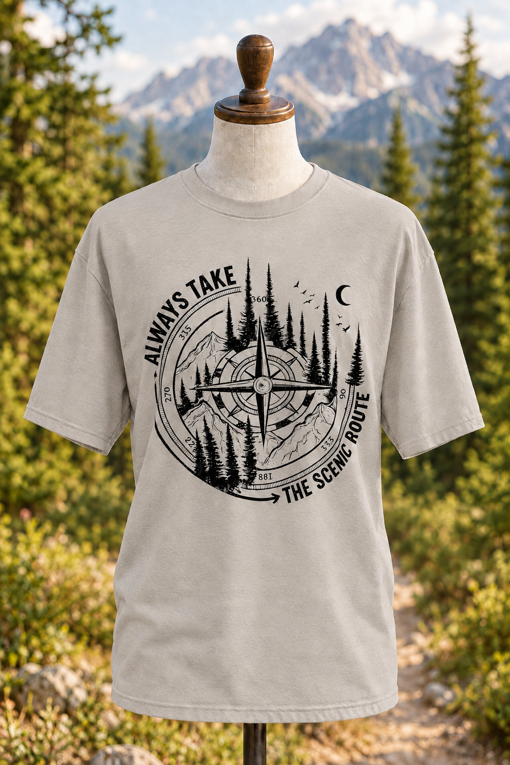 Always Take The Scenic Route Graphic T-Shirt